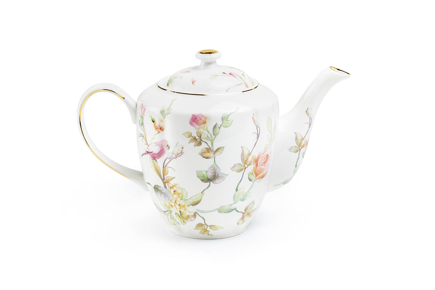Magnolia Garden 45oz Fine Porcelain Teapot