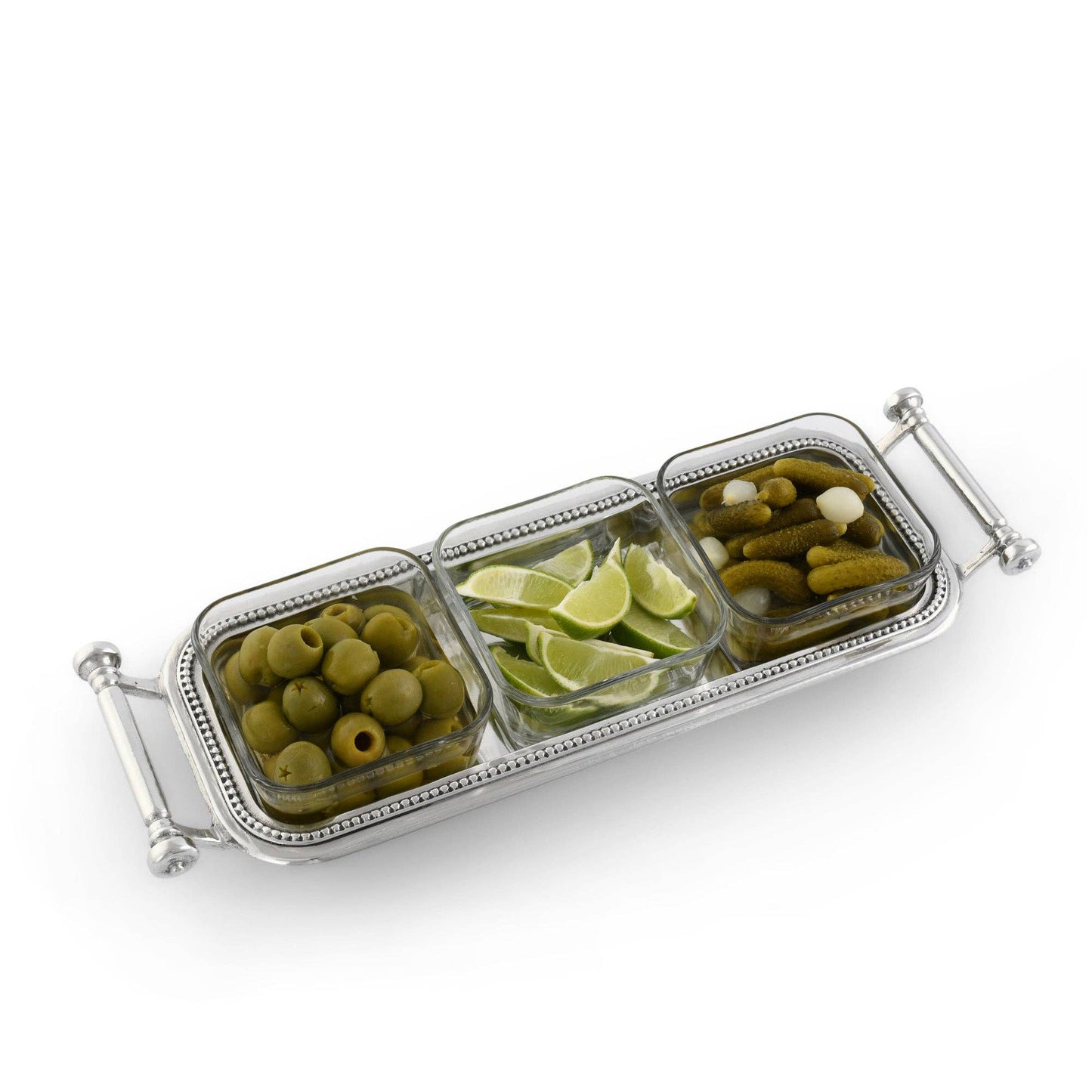 Beaded Compartment Serving Bowls