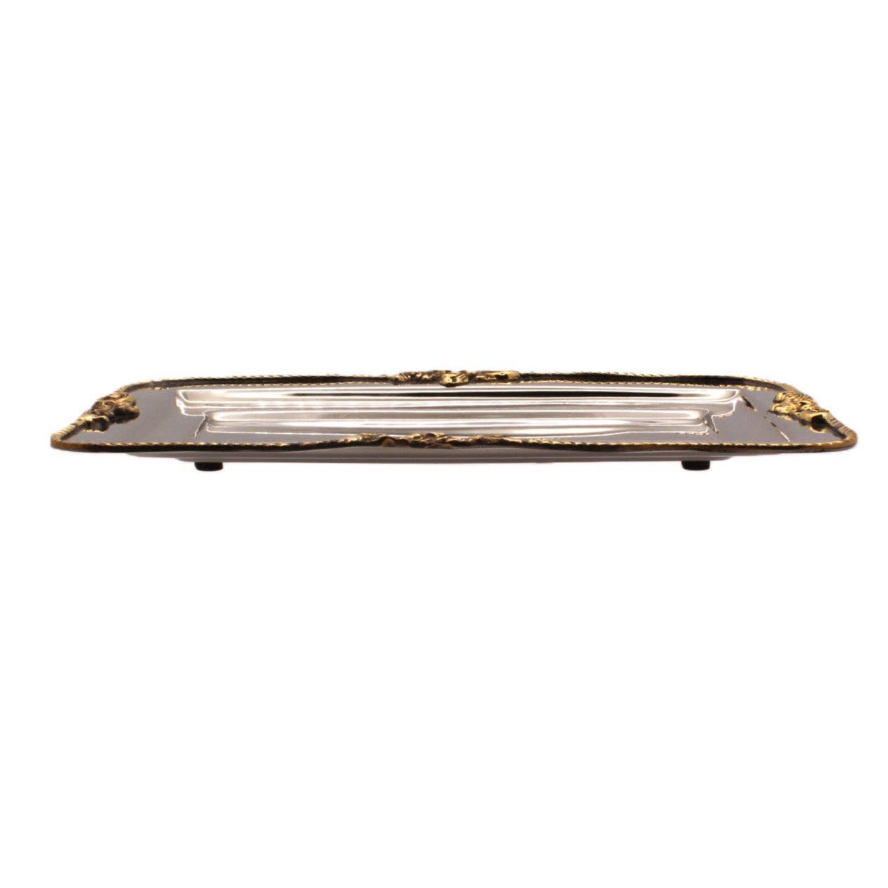 Rectangular Tray | Two tone St Steel & Brass | 320012