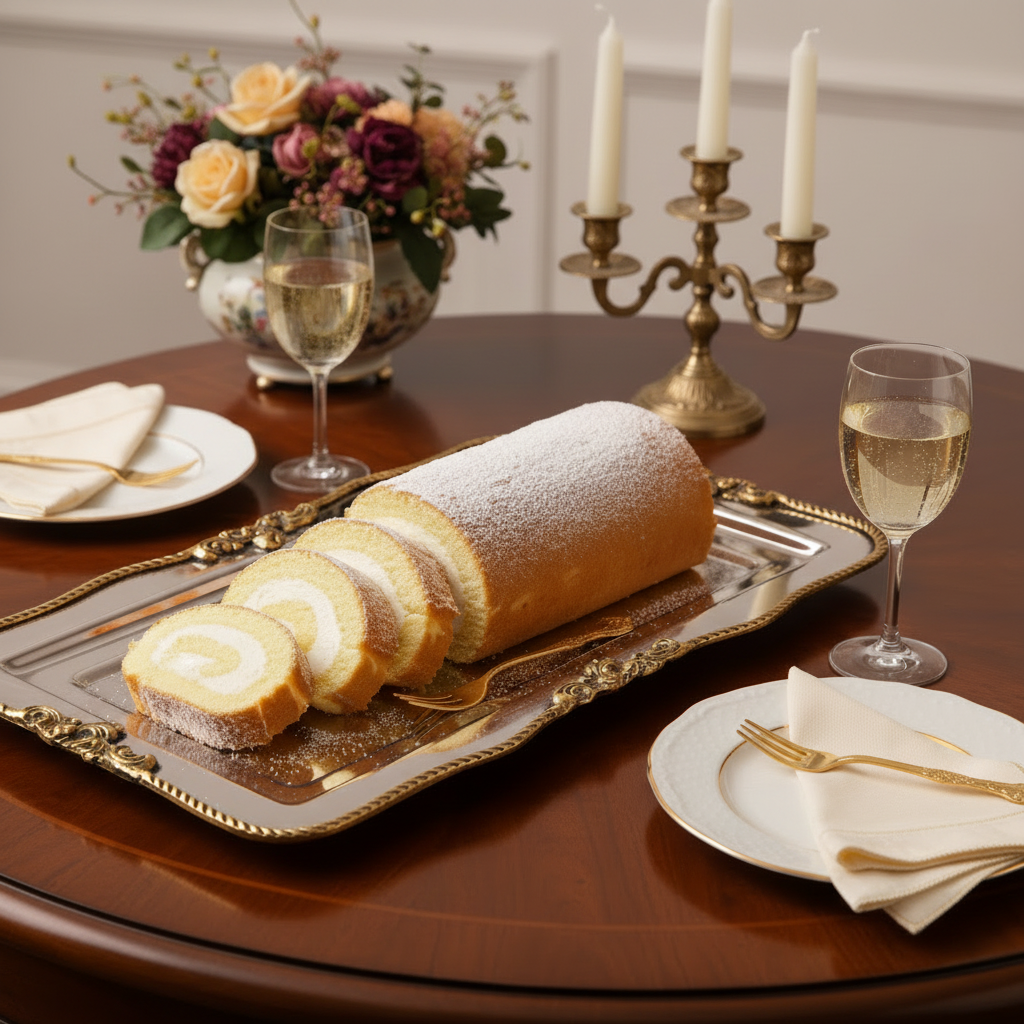 Rectangular Tray | Two tone St Steel & Brass | 320012