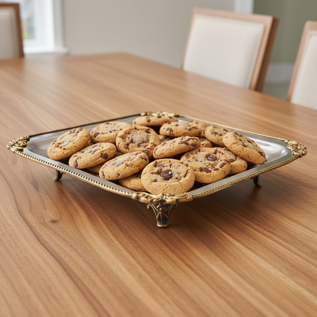 Square Tray | Two tone St Steel & Brass | 320010