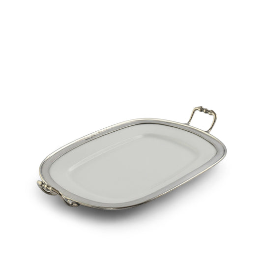 Rectangle Tray Porcelain with Handles