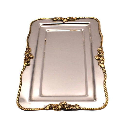 Rectangular Tray | Two tone St Steel & Brass | 320012