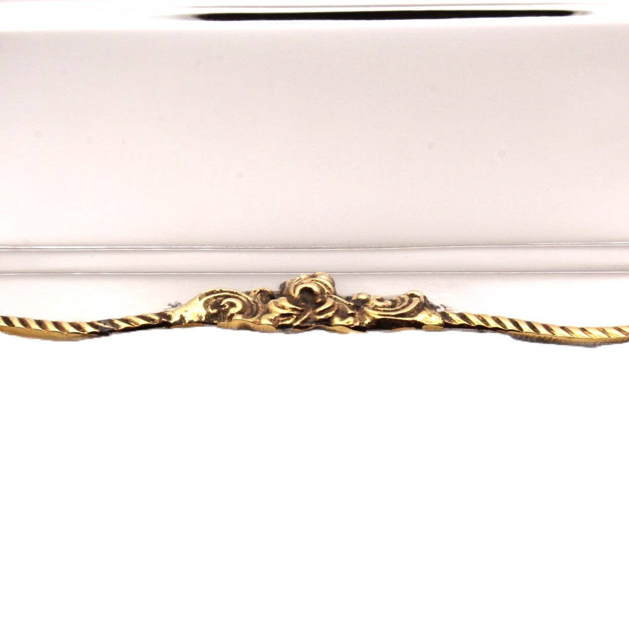 Rectangular Tray | Two tone St Steel & Brass | 320012