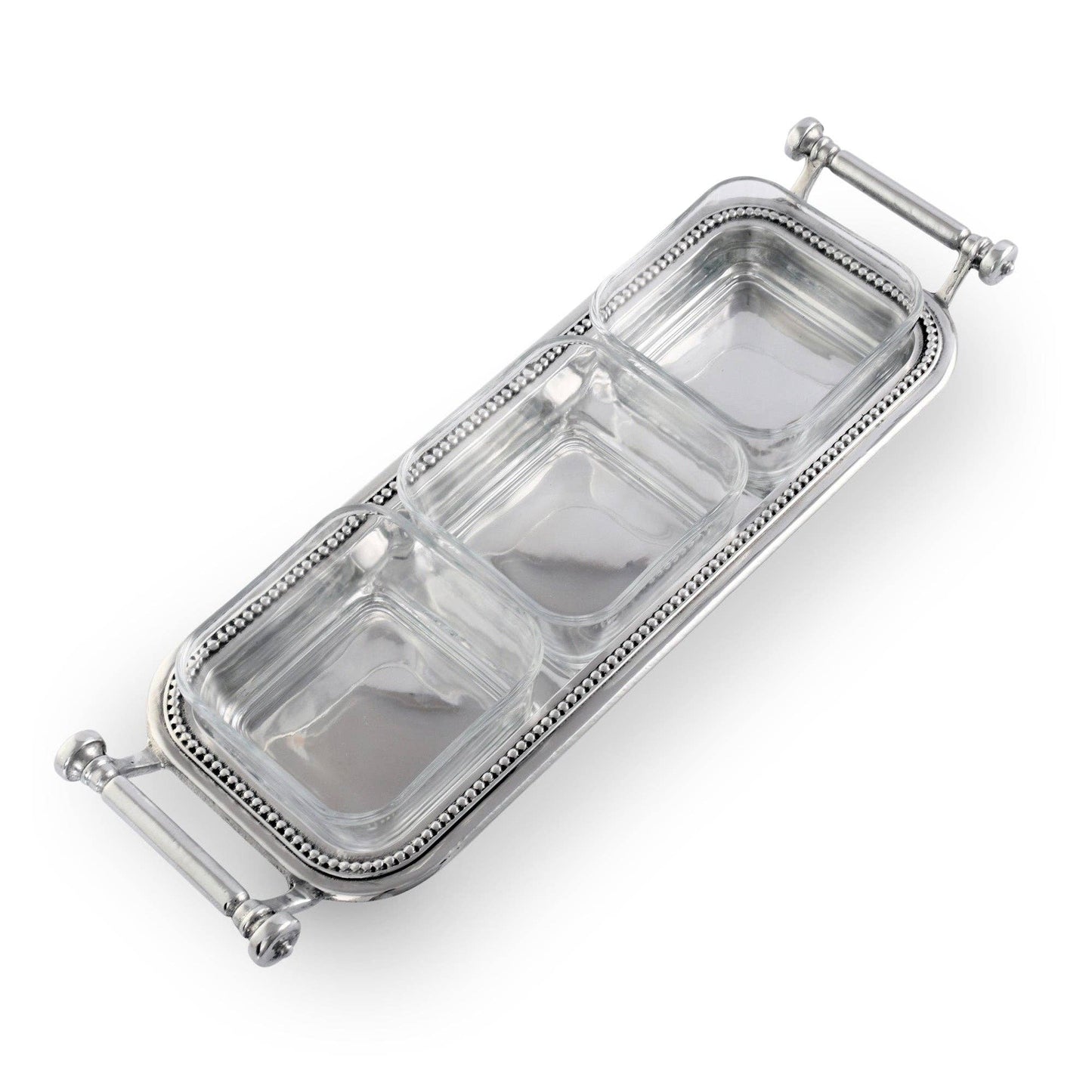 Beaded Compartment Serving Bowls