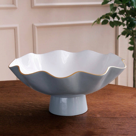 ENCANTO Carola Large Pedestal (Slate and White)