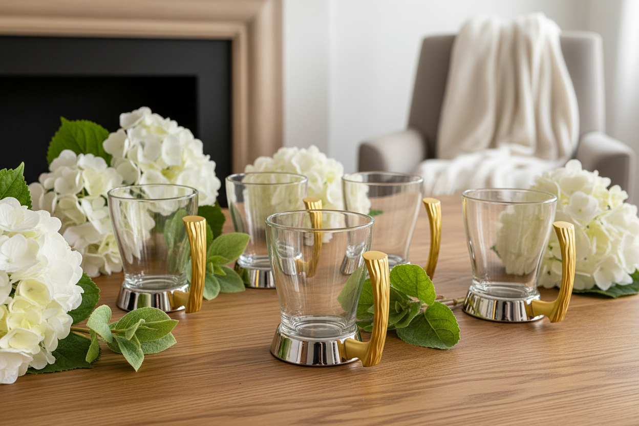 Gold Coffee & Tea Cup Set of 6