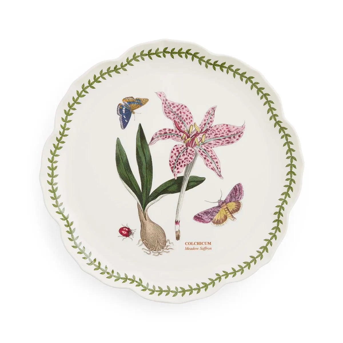 Botanic Garden Lotus Blossom Large Round Platter, Meadow Saffron