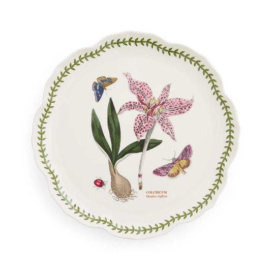 Botanic Garden Lotus Blossom Large Round Platter, Meadow Saffron